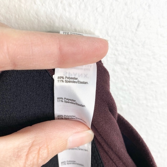 SPANX Burgundy Fashion Essential Leggings Large - Picture 3 of 7